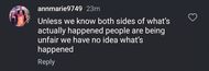 Instagram user's comment on Nelly's post